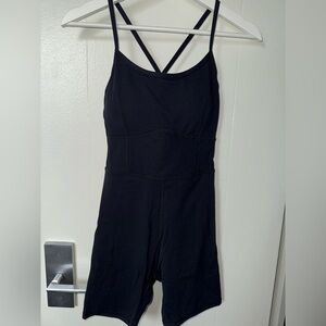 Black athletic romper